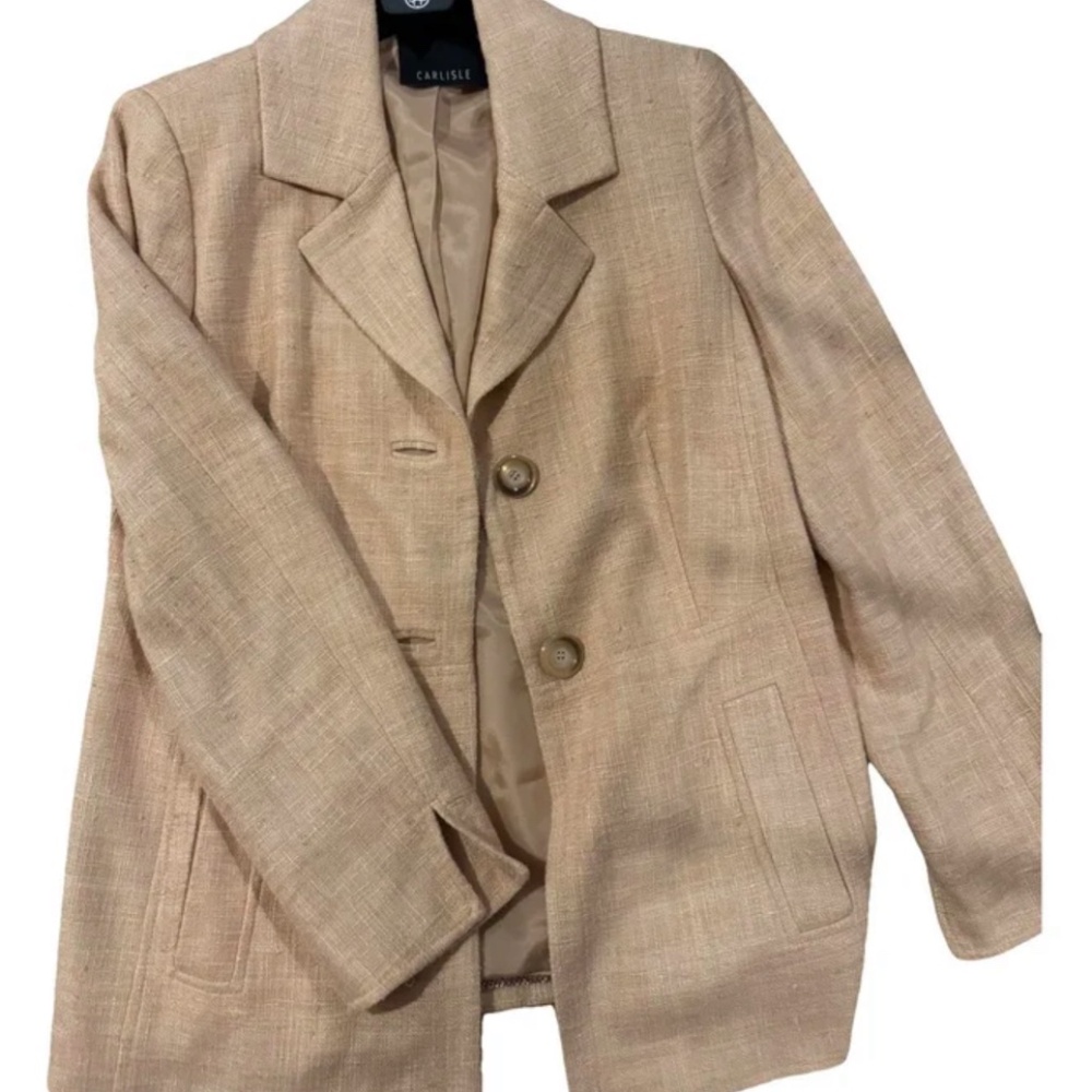 Carlisle 100%  Silk Tweed Blazer in Pale Pink sz 12